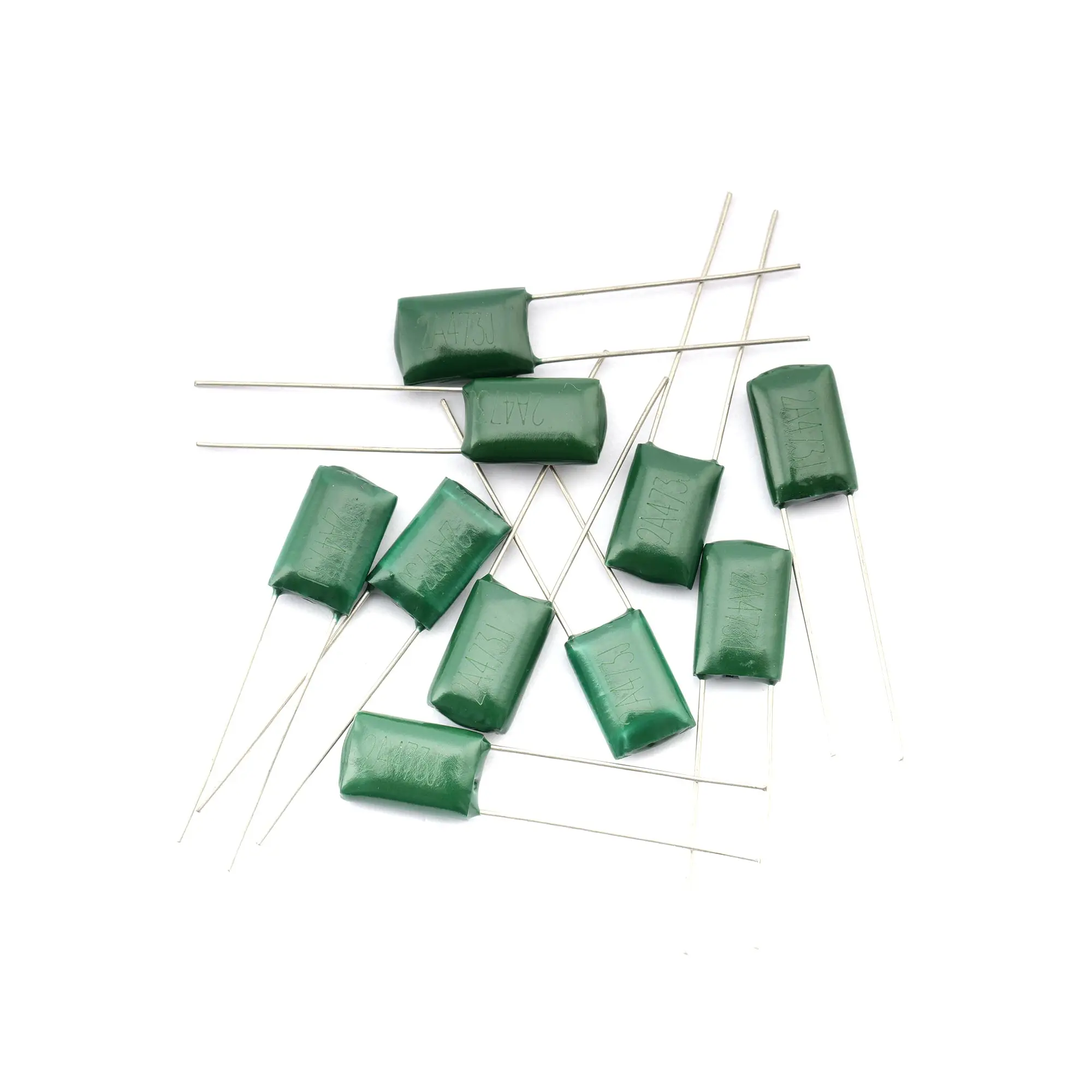 Musiclily Guitar Polyester Capacitor 2A473J 0.047UF 100V, Green (10