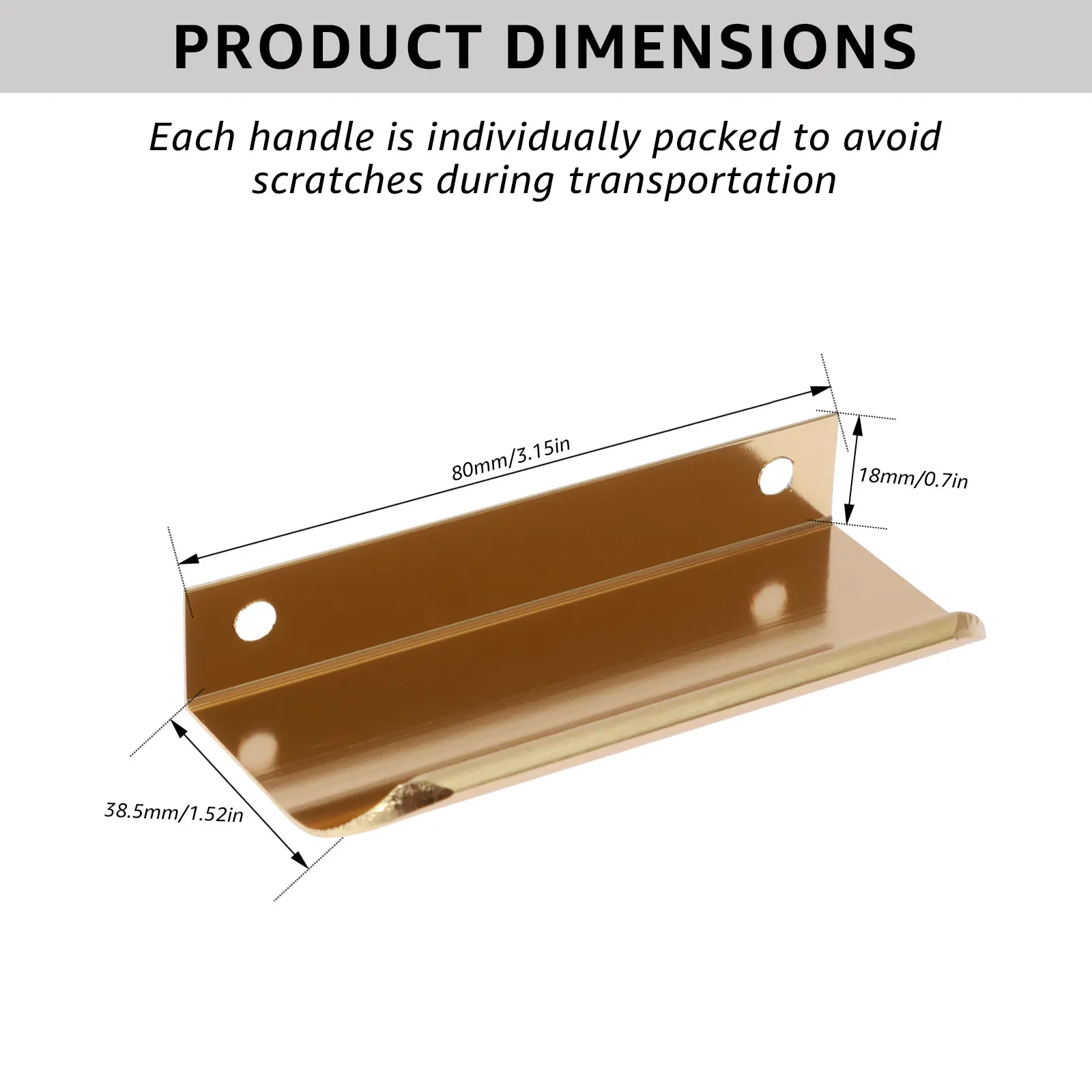 Description Picture 4 of item20/26Pcs Gold Black Hidden Handles Long Kitchen Cabinet Pulls Drawer Edge Finger Pulls Adhesive Non-punch Furniture