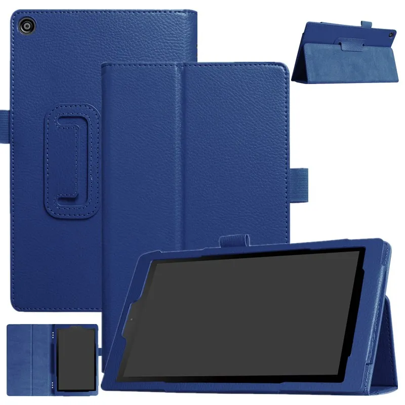 Custodia Con Motivo Litchi Per Kindle Fire Hd 8 2017 Custodia Protettiva In Pelle Con Supporto A Vibrazione Per Custodia Per Tablet Kindle Fire Hd 8
