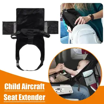Lettino da viaggio per pedali per bambini Lettino per bambini Prolunga per sedile per aereo con tasca laterale Poggiapiedi portatile Amaca per auto Culla per dormire