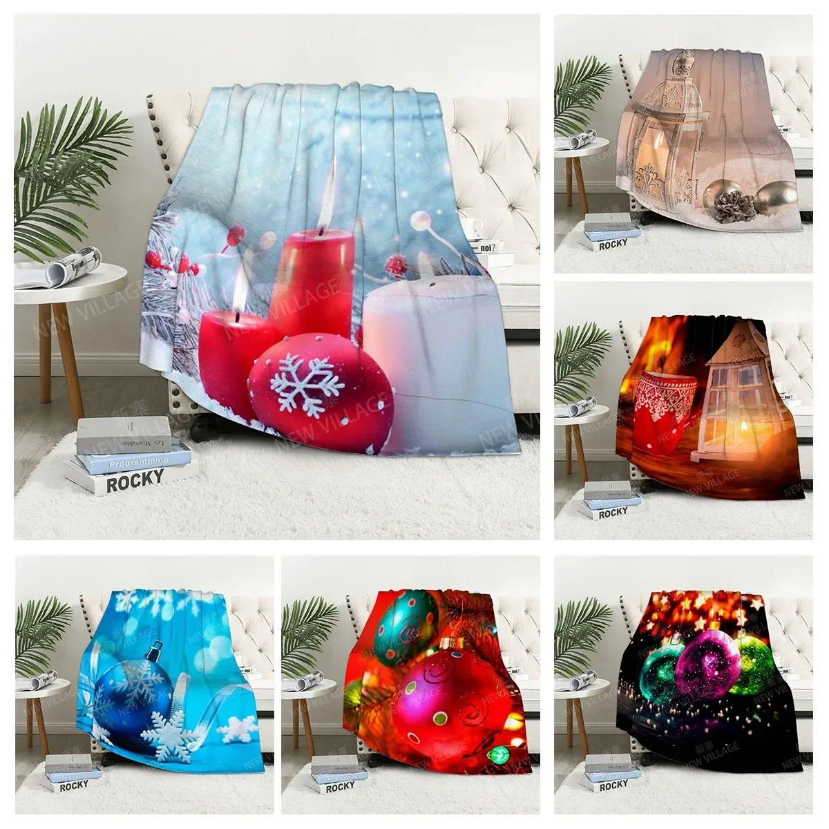 

Home decoration plush Sofa blanket Christmas Bedspread on the bed anime fluffy soft blankets thick blanket for winter