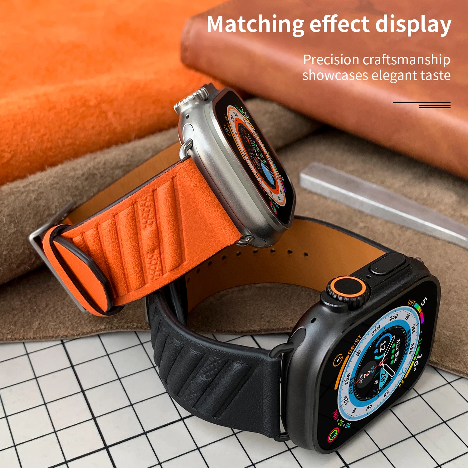 Kebitt Swift Midnight Blue Leather Watch Band Strap