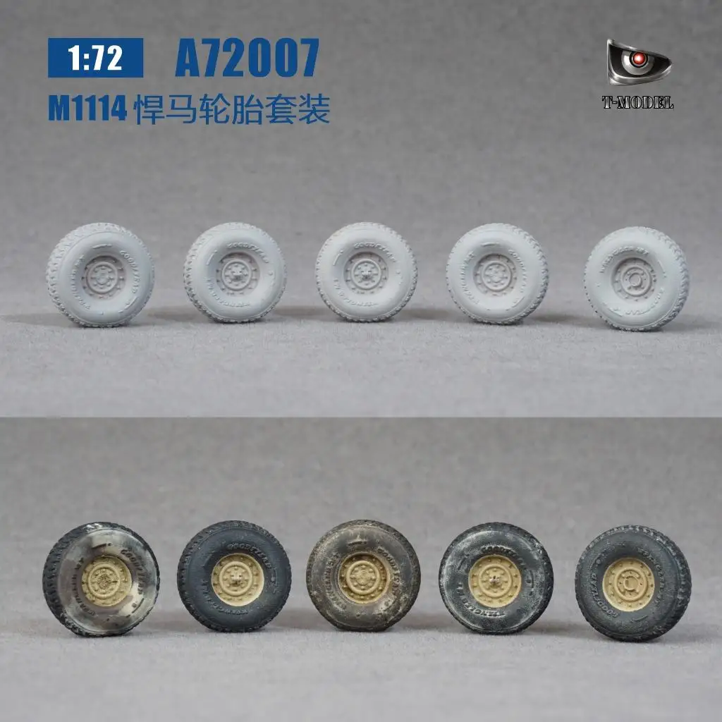 

T-Model A72007 1/72 M1114 Hummer комплект шин четыре гравитационных шины + одна запасная шина