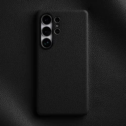 Luxurious Melkco Genuine Leather Phone Case with Magnetic Cover - S26 Plus (Black)