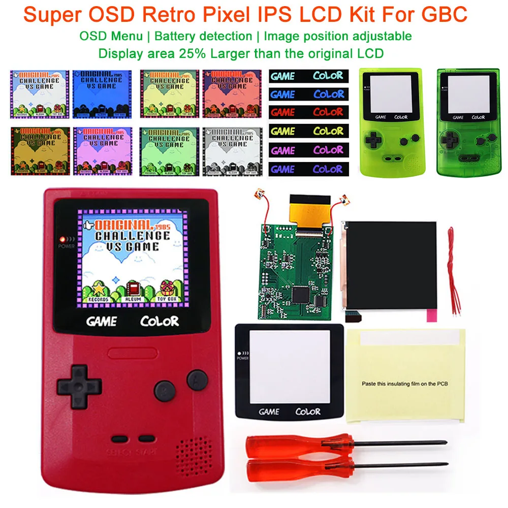 V4 Pro OSD RETRO PIXEL Color Backlight Touch IPS LCD Kit Mod Lebih