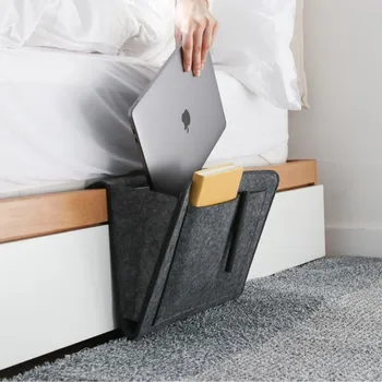 Borsa portaoggetti in feltro per dormitorio, letto, divano, camera da letto, tappeti, contenuti negozio per riviste CD, cancelleria, telefoni cellulari, articoli vari