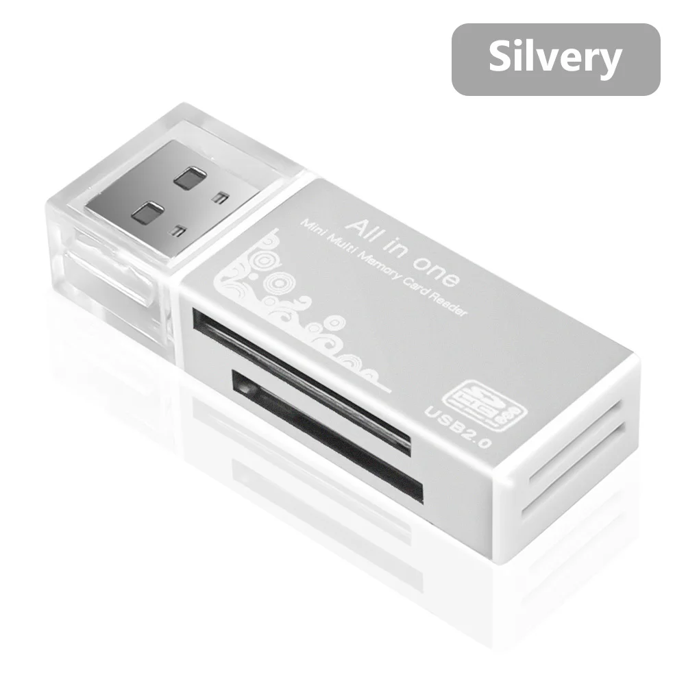 4-in-1 Multi-Format USB 2.0 Memory Card Reader Adapter