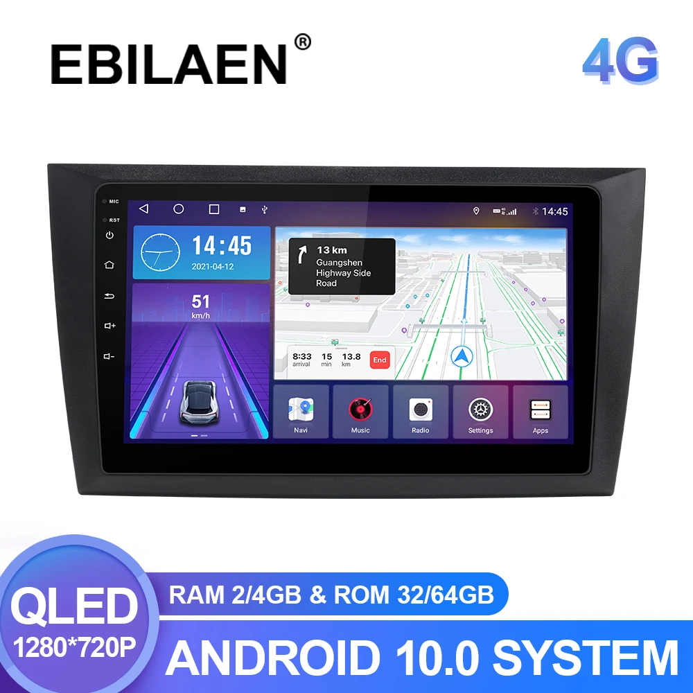 

EBILAEN Android 10.0 Car Radio Multimedia Player For VW Volkswagen Golf 6 2008-2016 GPS DSP Navigation With Carplay Android Auto