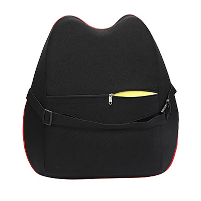 Car Waist Cushion Car Seat Lumbar Support Pillow Memory Cotton Breathable Back Support Pillow Relieve Fatigue Auto Interior