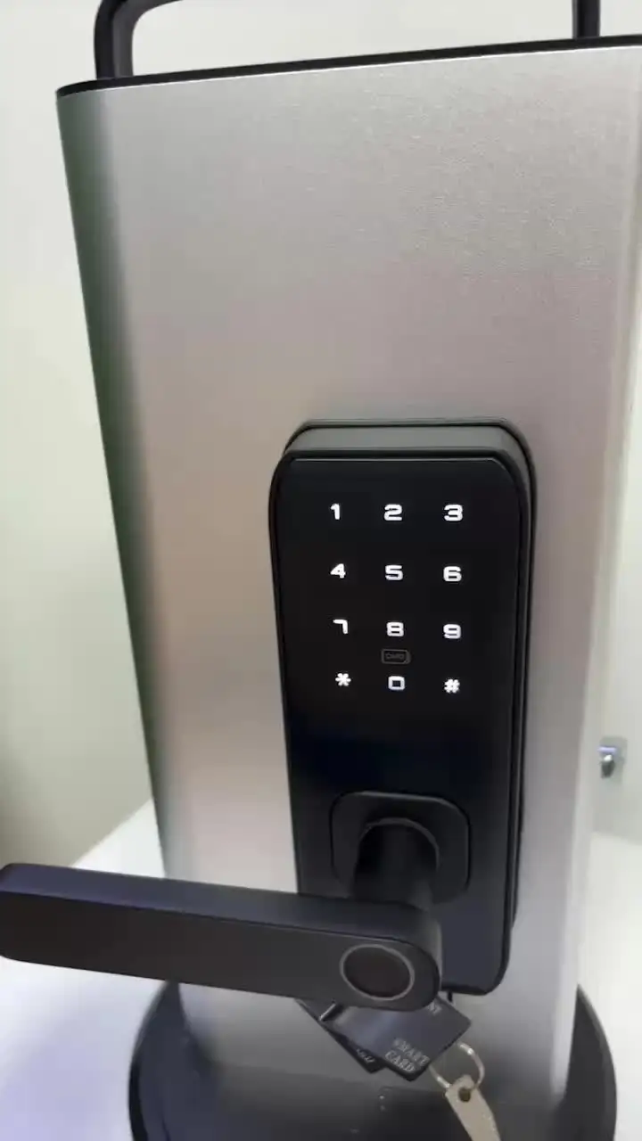 Смарт-замок для деревянных дверей со сканером отпечатков пальцев