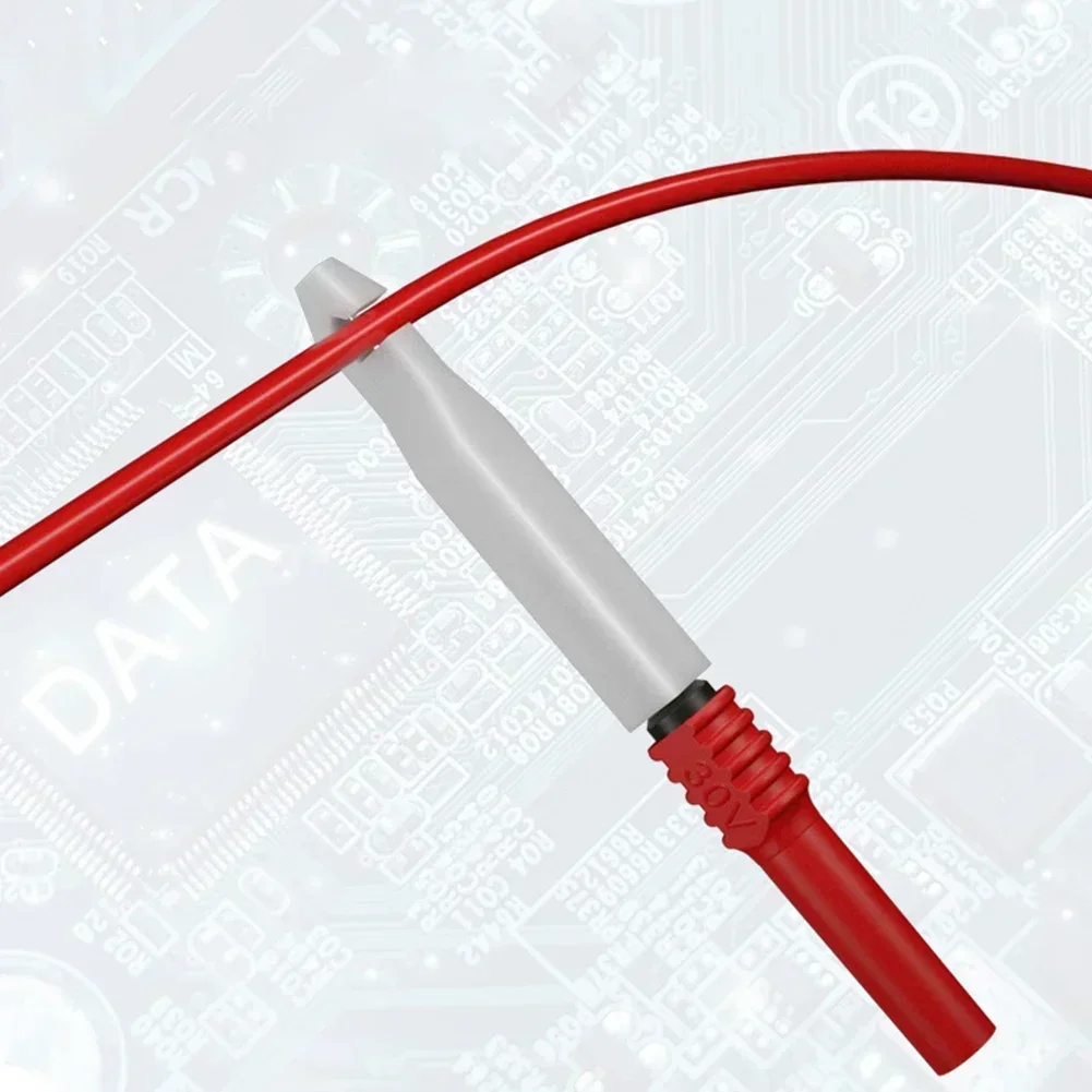 Multimeter Test Probe 0.7mm Fine Point Needle 4mm Banana Plug 60V 30A AC DC Low Frequency Fire Flame Retardant 5pcs