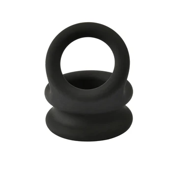Small Medium Large Silicone Double Cock Ring Lock  Delay Ejaculation Male Penis Ring Ball Stretcher Bondage Sex Toy Men 4