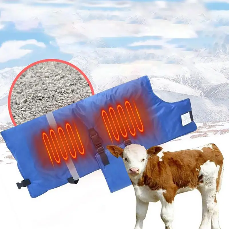 Heated Calf Warm Jacket Heated Vest Windproof Freezing Resistance Comfortable Blanket Oxford Cloth Livestock Protector Coat