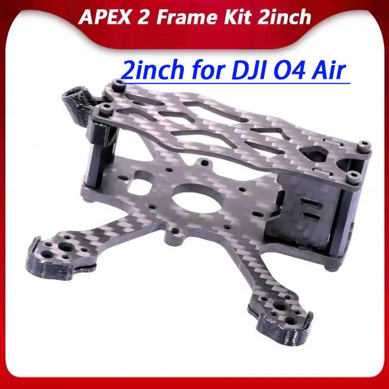 Kit châssis 2 pouces AlfaRC APEX-2 fibre carbone 3K, 18g, avec vis et entretoises disposées autour