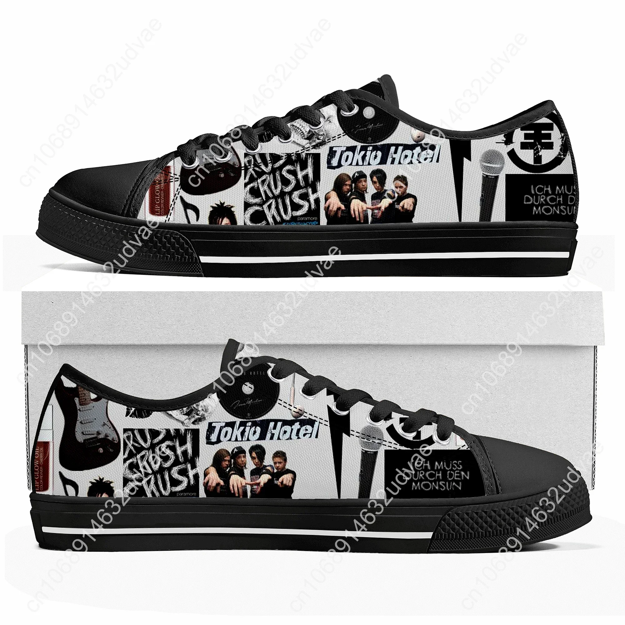 Germany Rock Band Tokio Hotel Low Top Sneakers Men Women Teenager High Quality Shoes Canvas Sneaker Couple Made shoe