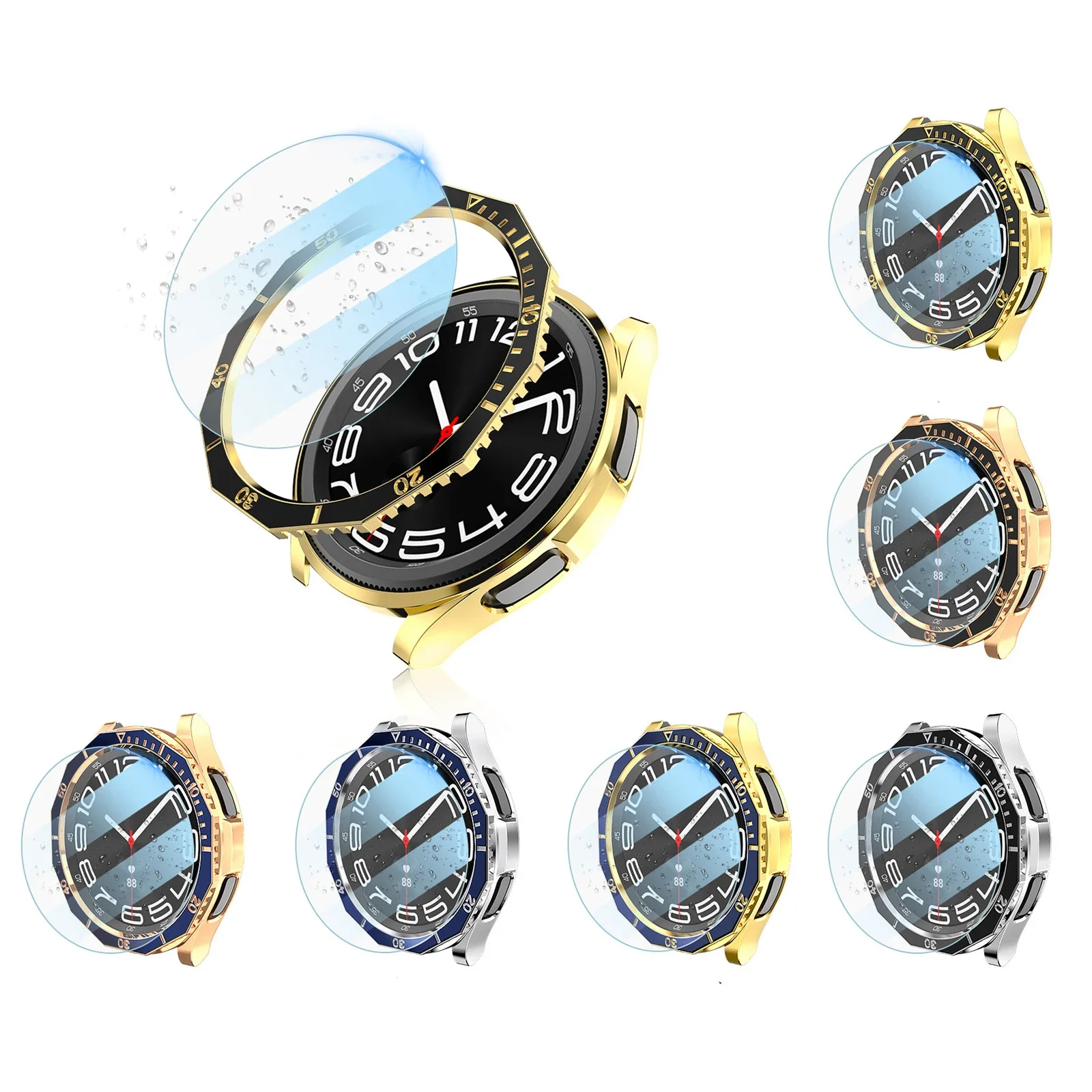 Case+Bezel Ring+Tempered Glass For Samsung Galaxy Watch 6 Classic 47mm 43mm Screen Protector Galaxy Watch 6 Classic Accessories