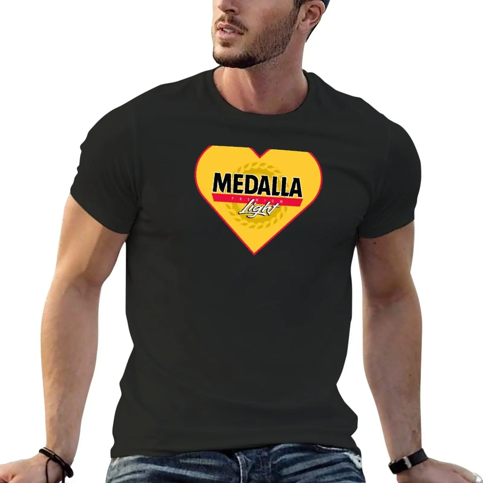 

Medalla Light Love T-Shirt oversized t shirt hippie clothes sweat shirts heavyweight t shirts for men