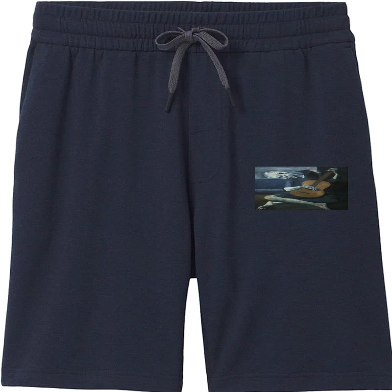 

Шорты мужские и женские хлопковые с принтом, стильные короткие штаны с принтом в стиле старых гитаристов Пабло Пикассо, черные, на лето