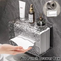 Bathroom Tissue Box Wall-mounted Paper Case Glacier Style Face Wash Towel Storage Container Sanitary Paper Holder Acrylic Boxes 1