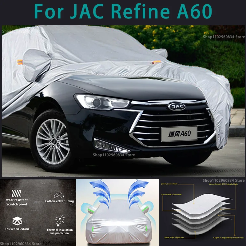 

For JAC Refine A60 210T Full Car Covers Outdoor Sun uv protection Dust Rain Snow Protective Auto Protective Pickup cover