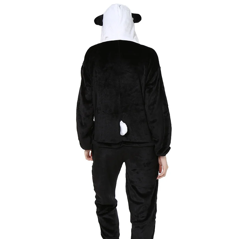 Couple Cosplay Costume Cartoon One-piece Pajamas Men Women Kawaii Flannel Sleepwear Kigurumi Animal Jumpsuit Warm Loungewear
