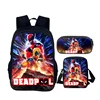 4pcs set D-Deadpools Child School Backpack with Lunch Bags ,Pencil Bags ,School Bags for Boys Girls Best Gift 5