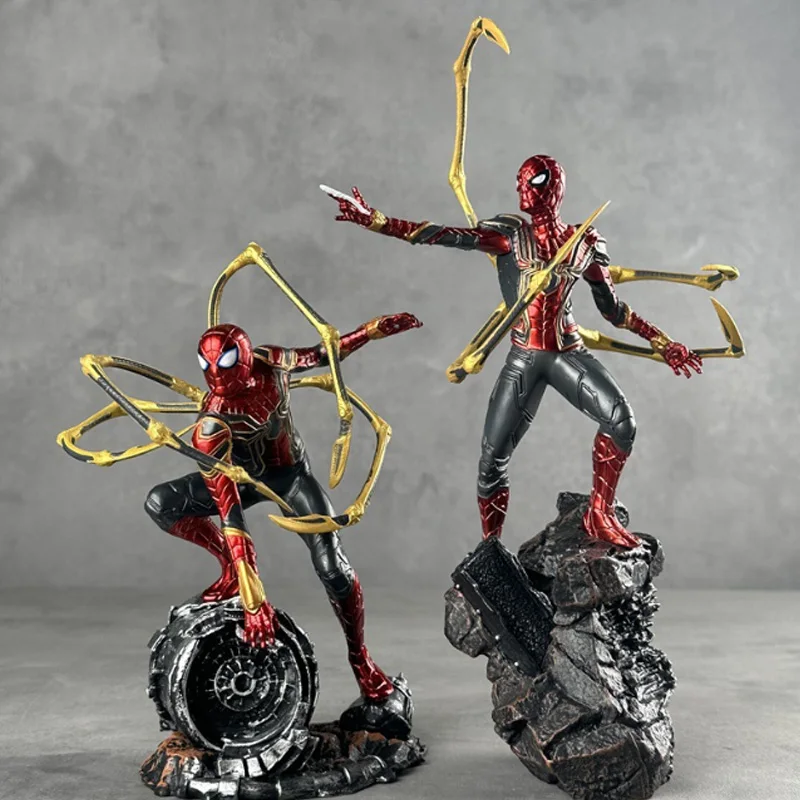 Iron-Spider Action Figure with Metal Spider Legs - Superhero Collectible Toy for Birthday Gift or Home Desk Decoration