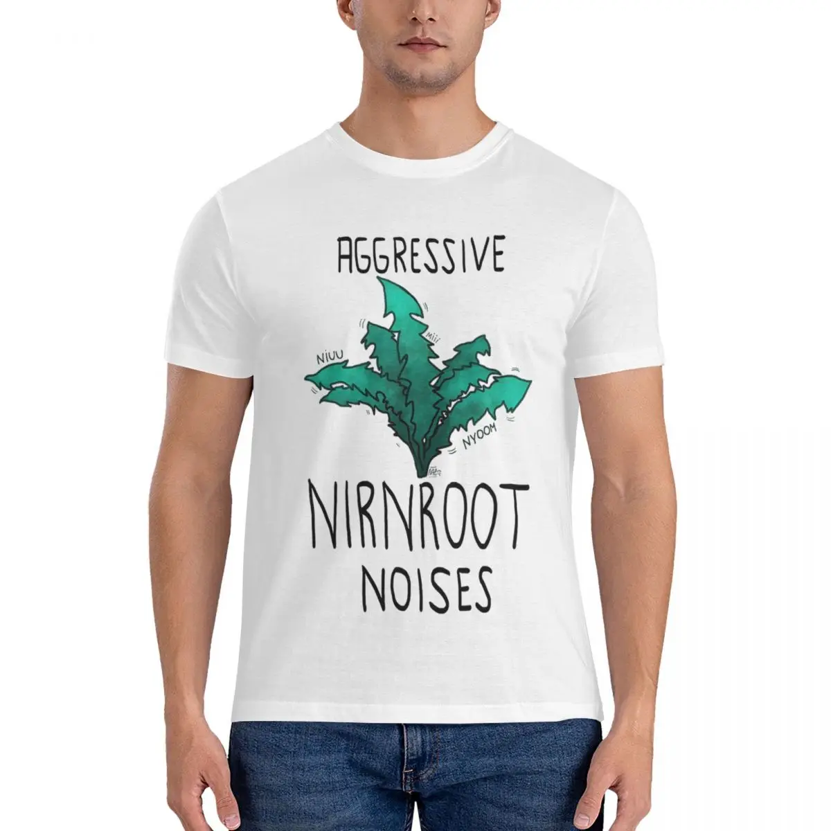 

100% хлопок агрессивная футболка Nirnroot с шумом, забавная футболка унисекс большого размера, мужские летние рубашки с круглым вырезом, топы
