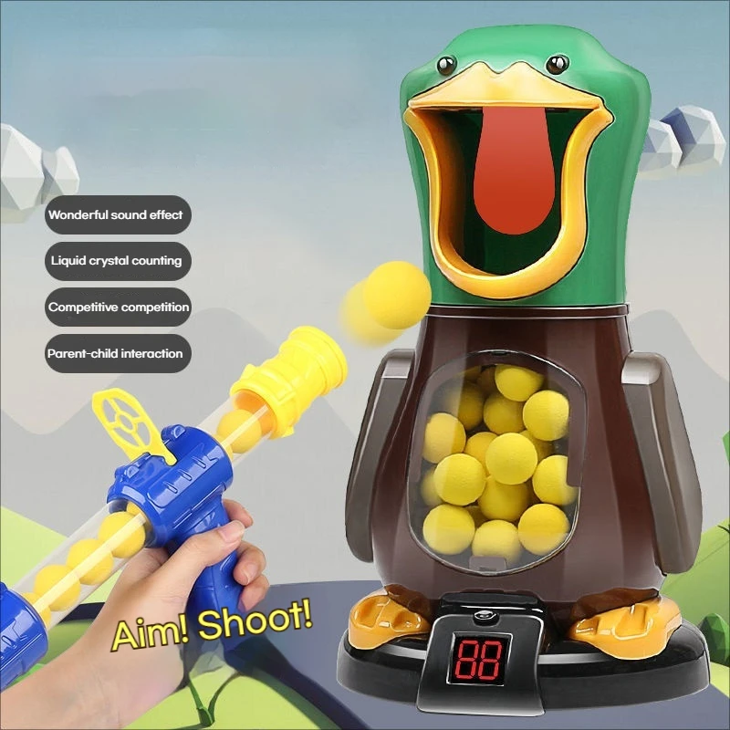 Children'S Shooting Toy Gun Cute Duckling Aerodynamic Soft Bullet Parent Child Outdoor Toy Puzzle Toy Festival Gift 2