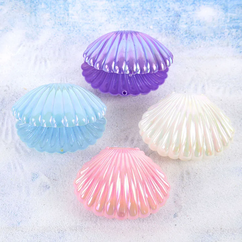 5/10pcs Colorful Shell Candy Boxes Mermaid Birthday Party Biscuit Gift Packaging Jewelry Storage Box Baby Shower Wedding Decor 3