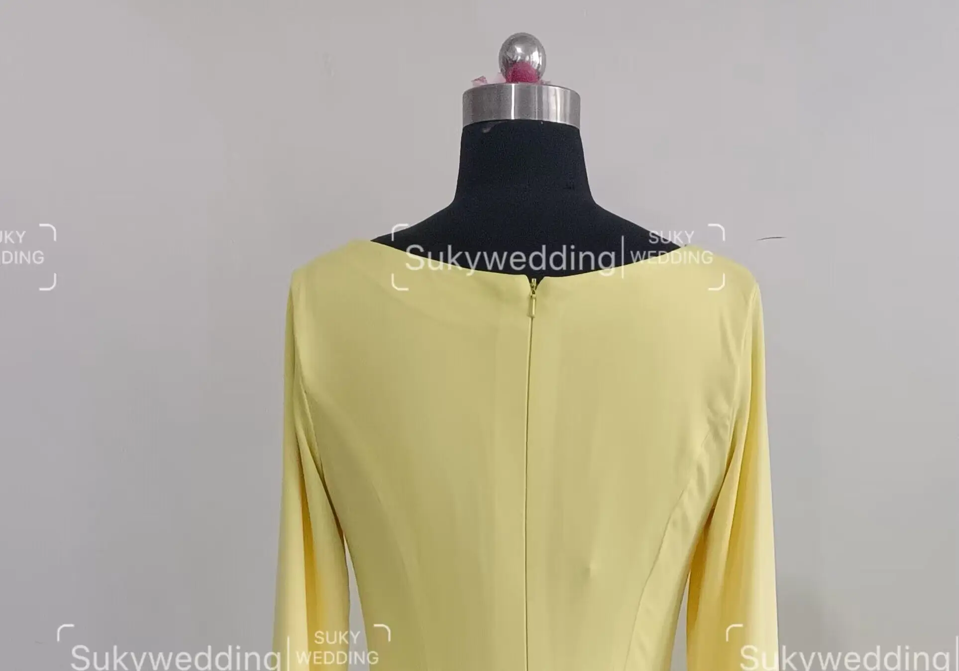 Women Prom Dresses Yellow Flamenco Mermaid Prom Dress Spanish Ruffles Tiered Long Sleeves Evening Formal Party Wear Customized