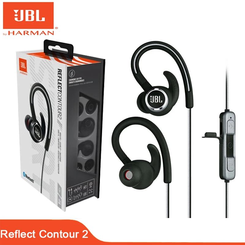 

JBL Reflect Contour 2 Wireless Sport in-Ear Headphones With Three-Button Remote and Microphone IPX5 Water-Resistant Earphones