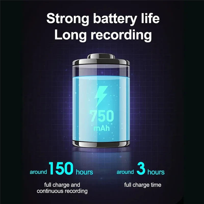Ultra-Thin Noise Reduction Recorder Mini Digital Recorder Professional Portable For Classes, Meetings