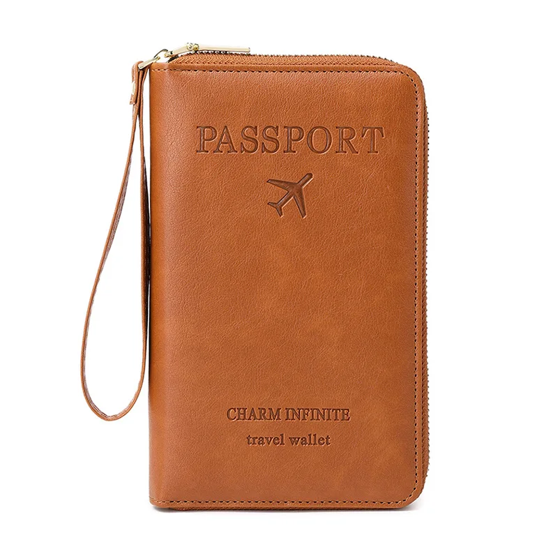 Porte-passeport anti-RFID - Porte-cartes en cuir de Luxe - Zwart