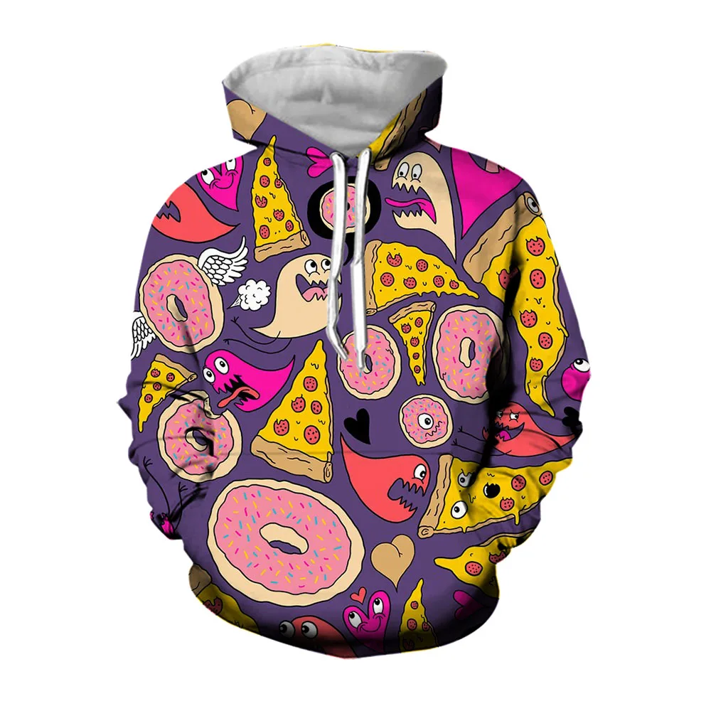 

Jumeast 3D Pizza Style Mens Hoodies Aesthetic Clothing Baggy Fashion Comfortable Oversized Hoodie Streetwear Pullover Clothes