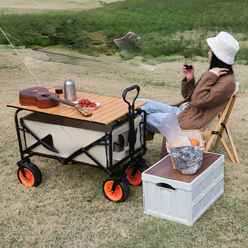 Carrello Da Campeggio Carrello Da Picnic All'Aperto Pieghevole Carrello Da Campeggio Carrello Carrello Da Tavolo Rimorchio Da Campeggio Camper