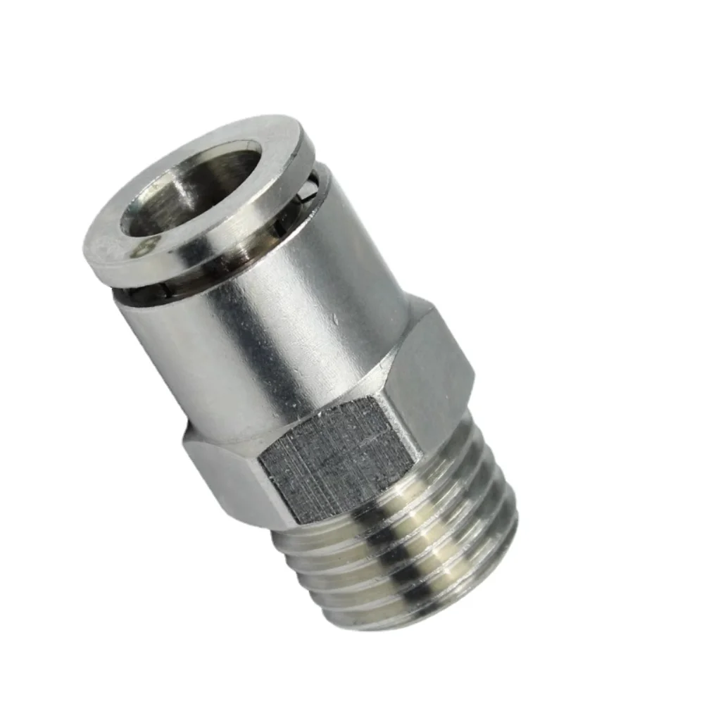 5 Raccords Pneumatiques Rapides Enfichables M3 M4 M5 M6 BSP - Filetage Mâle Pour Tube 3-6mm - Métal Et Plastique