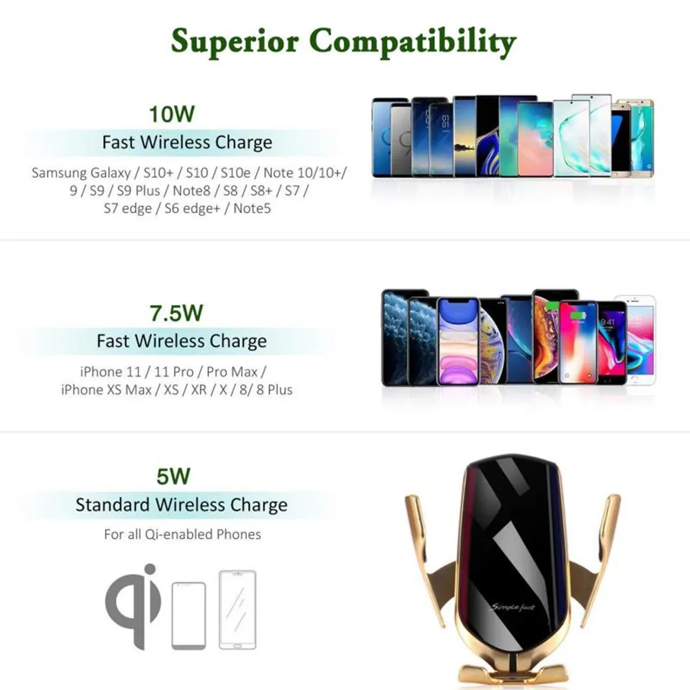 mobile stand Car Phone Holder with Wireless Charging Mobile Phone Accessories Wireless Charging Stand Mobile Phone Accessories Car Mount car cup phone holder
