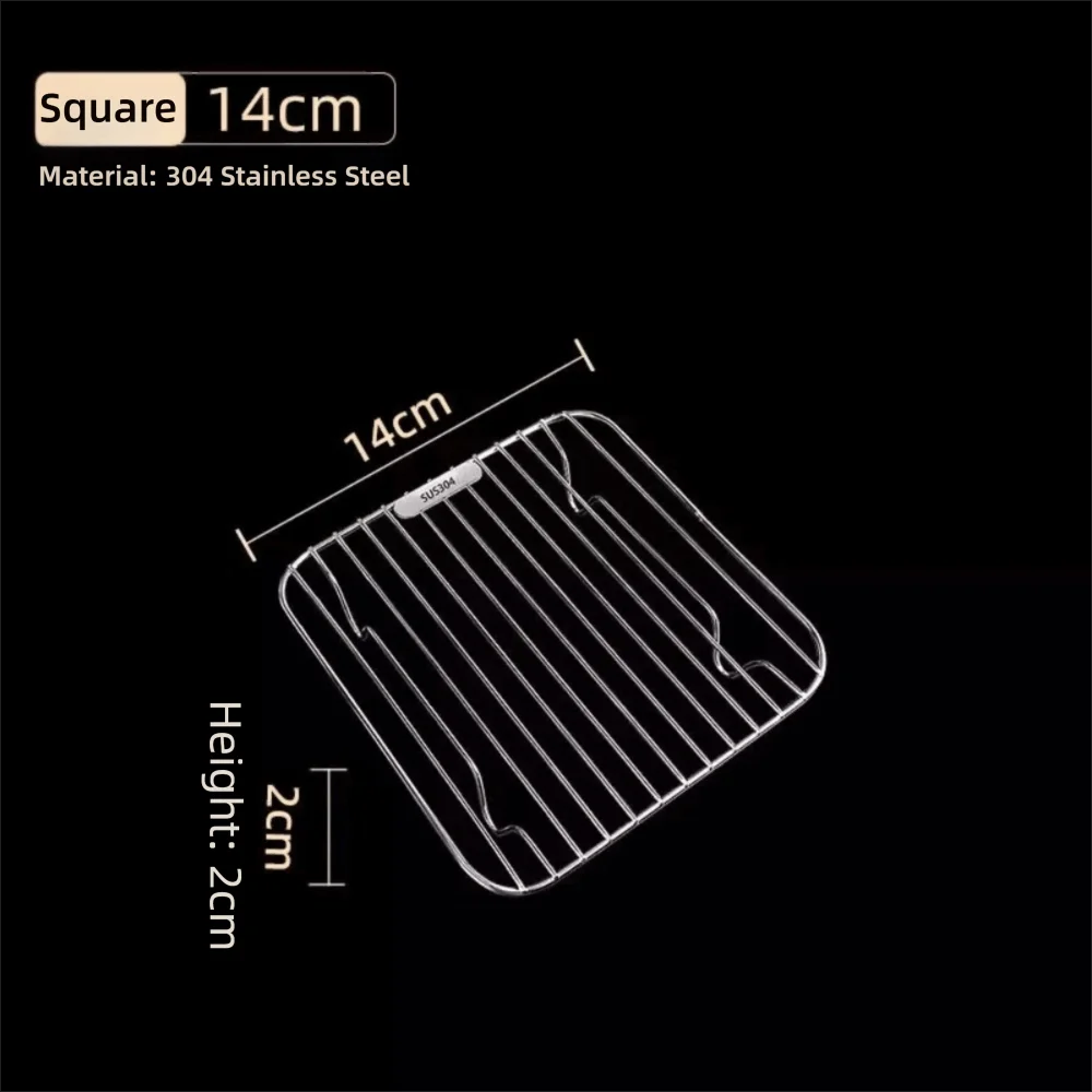 Enhanced Stainless Steel Cooking Rack with Footed Grid for Home Kitchen Ovens and Steamers