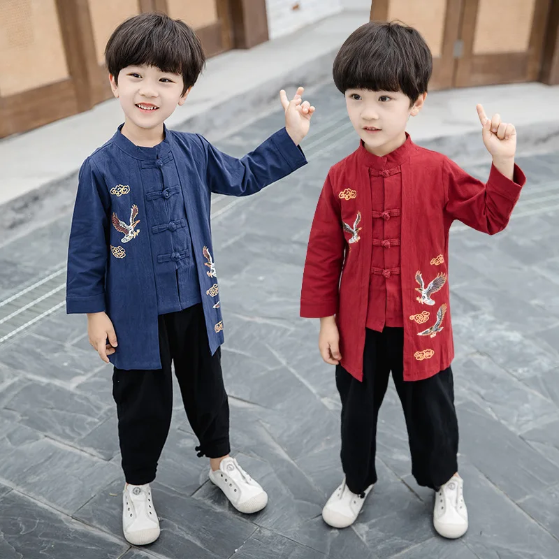 Chinese traditional costume Kids Hanfu Traditional Chinese Costumes oriental kids Tang Suit Hanfu Nation vintage folk dance children New Year costumes