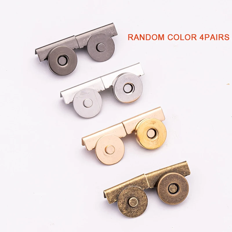 40 stuks magneetsluiting, magneetknop, magnetische drukknop, naai-drukknopen magnetische sluitingen, metalen magneetknop, voor tassen, kunsthandwerk, handtassen, jassen, mantels (4 kleuren