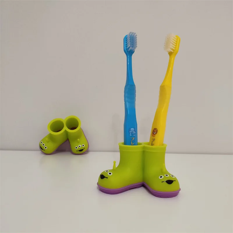 Funny Rain Shoe Toothbrush Holder Double Rain Boots Pen Container Bathroom Sanitary Storage Rack Home Movie Decoration