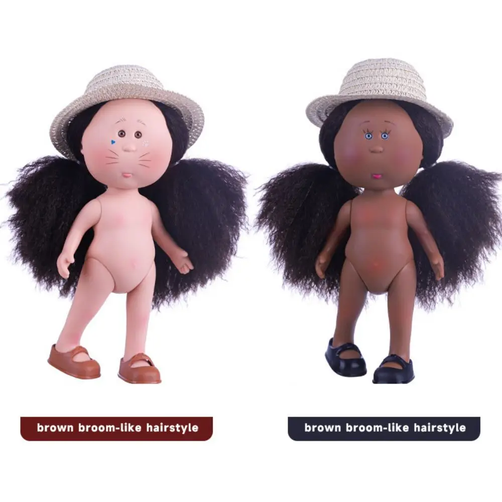 여자아이 곱슬머리 24cm 콩눈 비닐 어두운 피부 색깔의 가동식 미아 포테이토 24cm 드레스업 액션 피규어 바디 액세서리