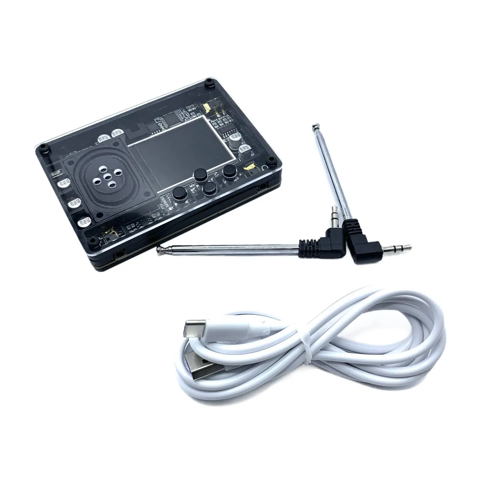Mini Theremin Musical Module Music Lover Gift Detachable Antenna with Color Screen Display Built in Speaker Musical Instrument