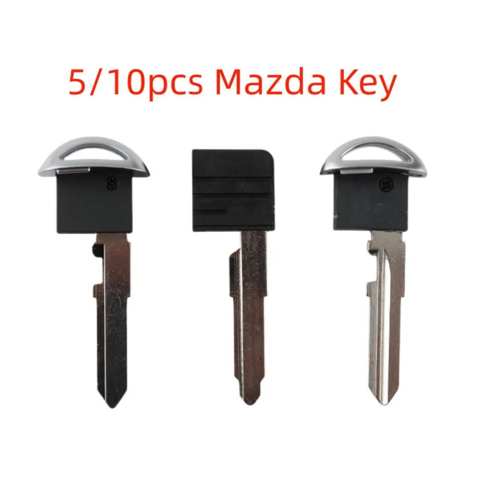Keychannel 5/10pcs Uncut Car Smart Key Blade for Mazda  M3 M6 Summit CX3/5/9 Raptor Smart Card Emergency Key Insert Blade MAZ24 kigoauto 2pcs smart key insert 69515 47030 for toyota prius camry 2016 emergency key blade hyq14fbc hyq14fbe
