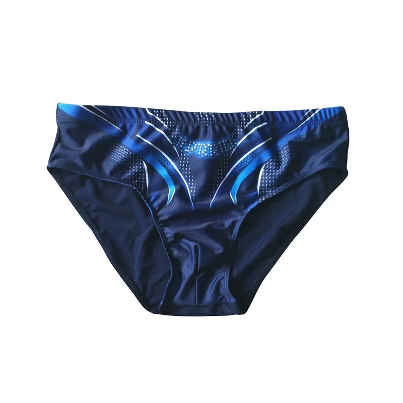 Swim Trunks Swim Briefs Men Print Bathing Beach Wear Surf Low Waist Running Sports