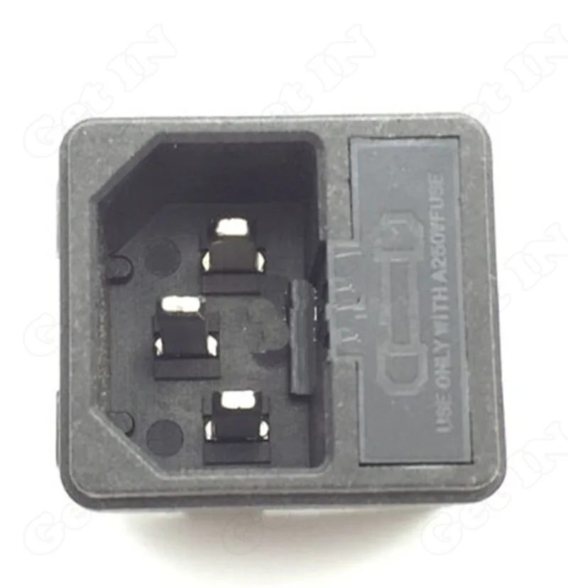 

100PCS AC-03 10A/250V AC Power Outlet Connectors IEC Fuse Socket AC Power Charging Jacks High Quality