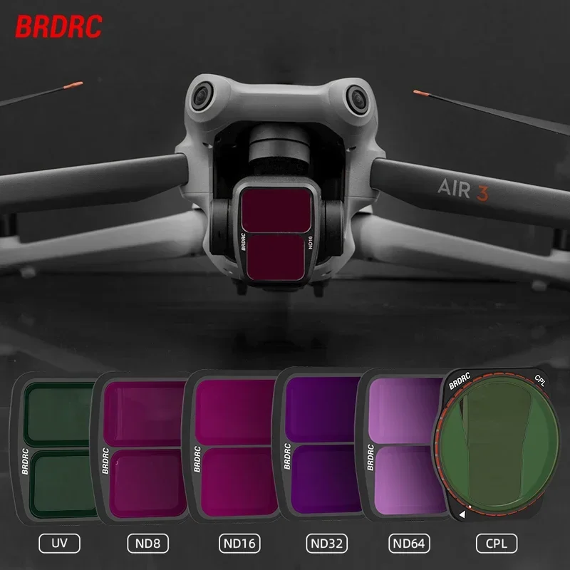 

Комплект фильтров для объектива DJI Air 3, 6 упаковок, УФ/CPL/ND, нейтральный фильтр ND8 16 32 64, многослойное HD Стекло, аксессуары для дрона DJI Air 3