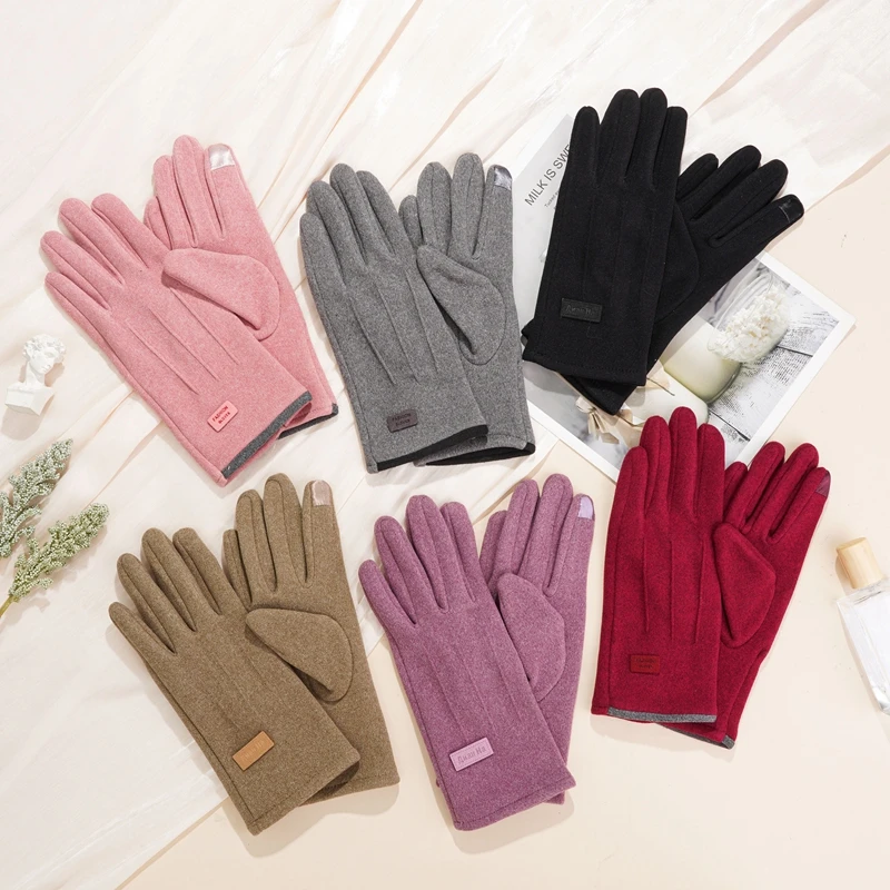 

Women Men Warm Gloves Index Finger Touchscreen Ski Gloves Autumn Winter Outdoor Cycling Riding Cold Gloves Windproof Couples