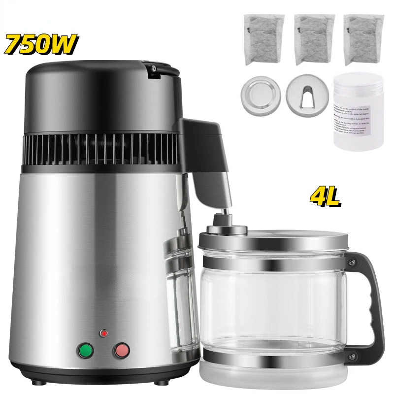 

4L Pure Water Filter 304 Stainless Steel Home Water Bottle Drinking Distiller Machine Electric Dental Filtration Purifier